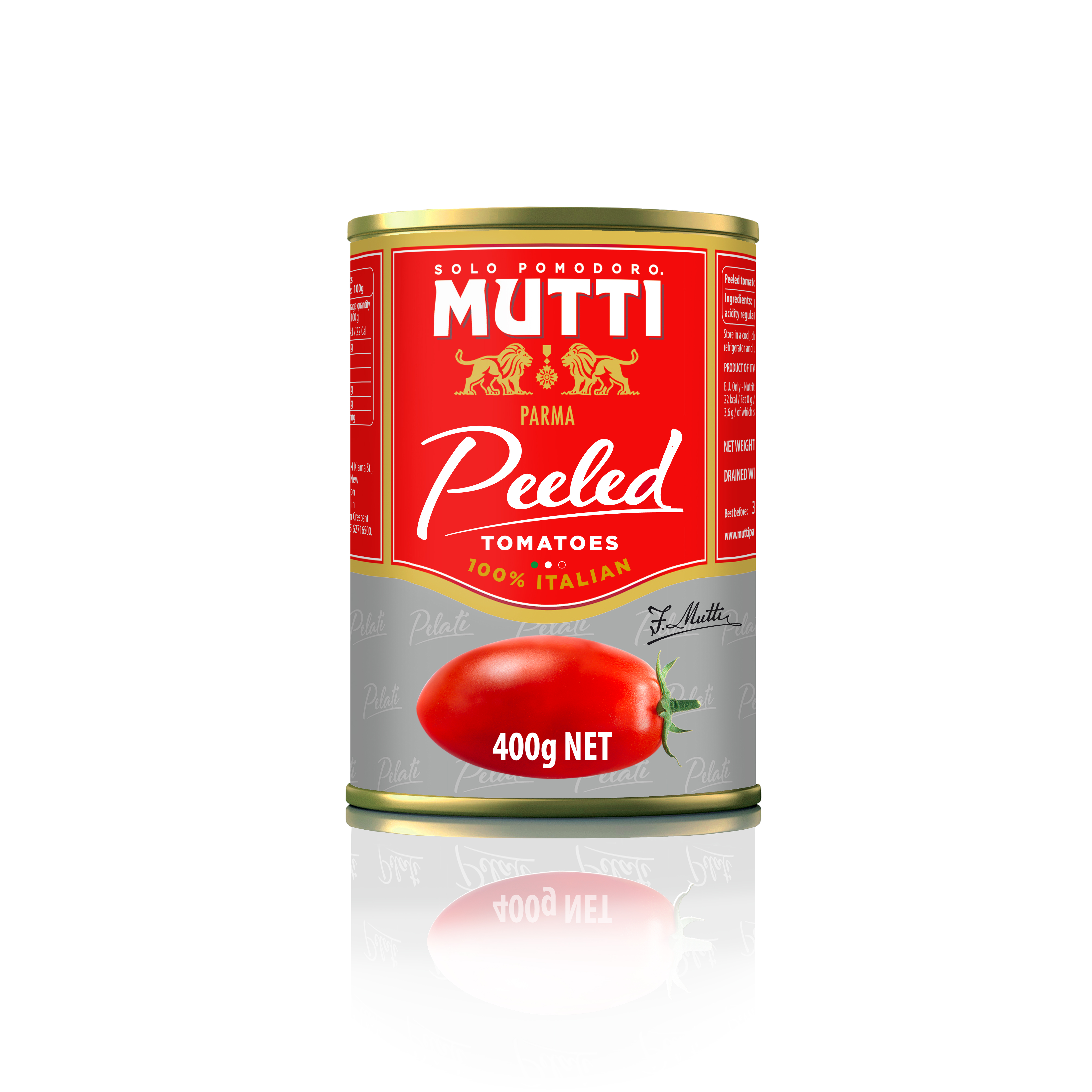 Whole Peeled Tomatoes - Tin 400g. NEW QUALITY Mutti 400g